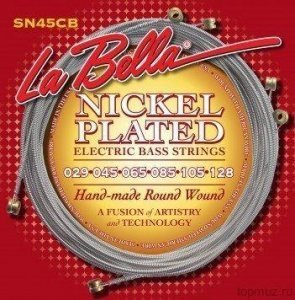 Струни для бас-гітари La Bella Nickel Round Wound SN42CB, 29-128