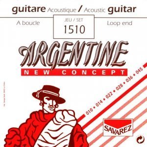 Струни для акустичної джипсі джаз гітари Savarez Argentine 1510, 10-45 Loop End