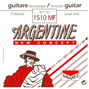 Струни для акустичної джипсі джаз гітари Savarez Argentine 1510MF, 11-46 Loop End