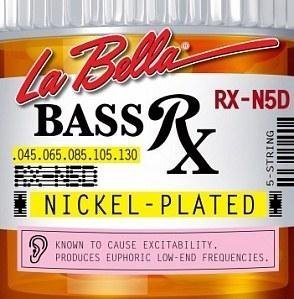 Струни для бас-гітари La Bella Nickel Round Wound RX-N5D, 45-130