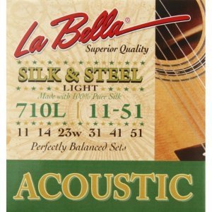 Струни для акустичної гітари La Bella Silk And Steel 710L, 11-51