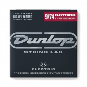 Струни для 8-струнної електрогітари Dunlop DEN09748 Nickel Wound